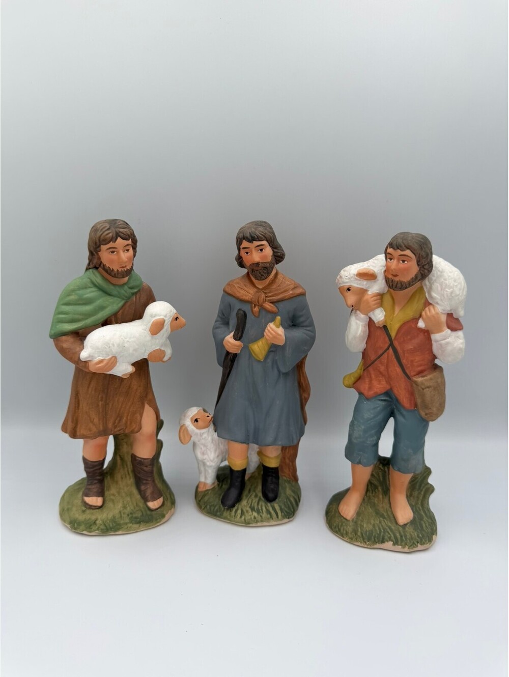 Vintage HOMCO 5209 Shepherds Christmas Nativity Figurines Set of 3